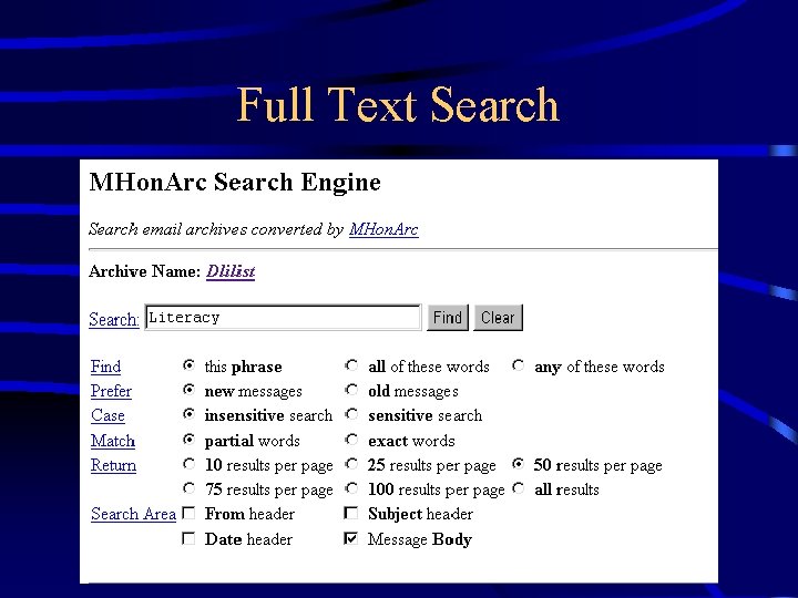 Full Text Search 