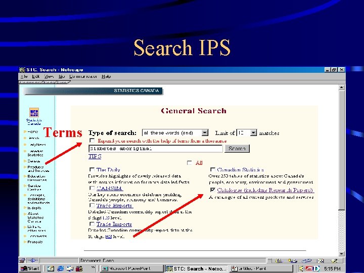 Search IPS Terms 