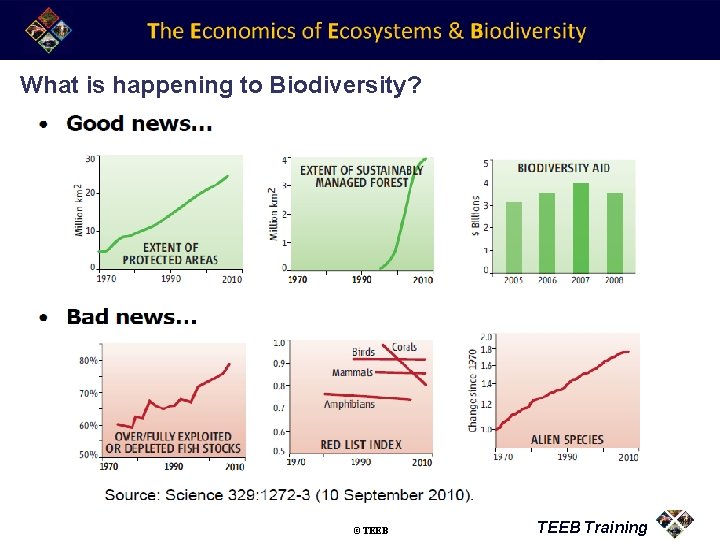 What is happening to Biodiversity? ©TEEB Training 