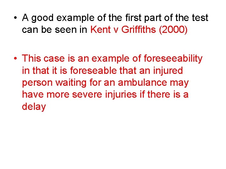  • A good example of the first part of the test can be