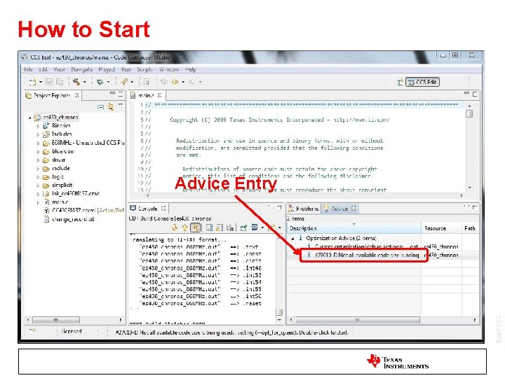 How to Start Advice Entry CCS APPS 