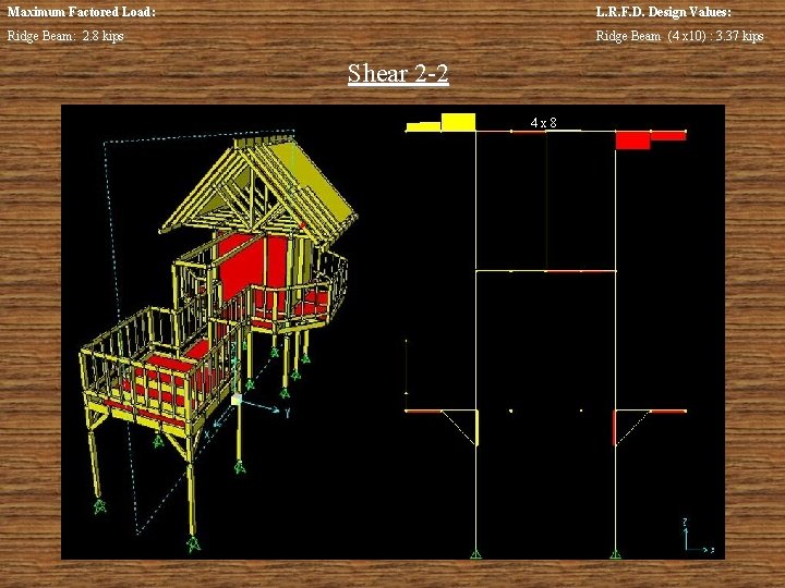 Maximum Factored Load: L. R. F. D. Design Values: Ridge Beam: 2. 8 kips