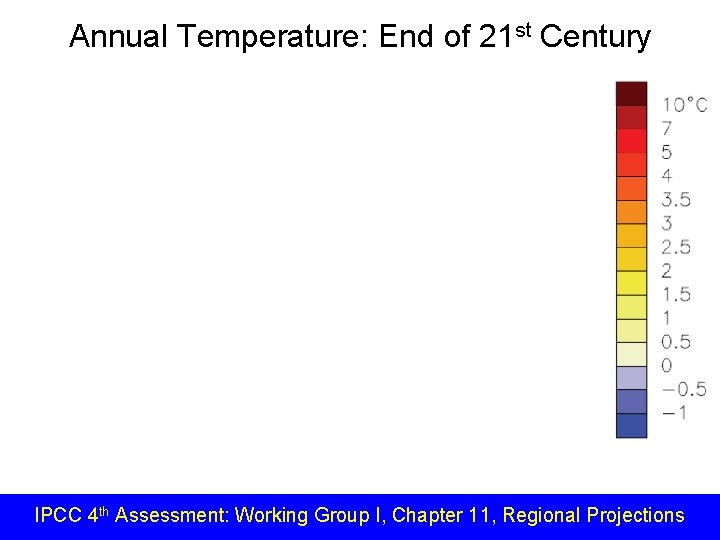 Annual Temperature: End of 21 st Century IPCC 4 th Assessment: Working Group I,