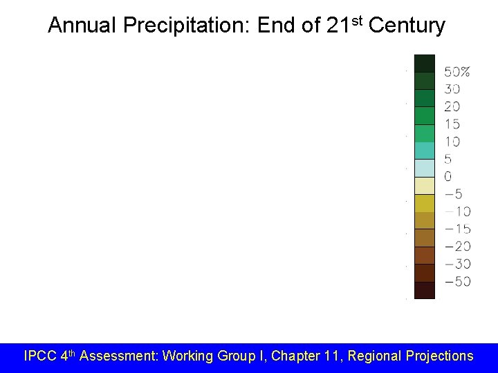 Annual Precipitation: End of 21 st Century IPCC 4 th Assessment: Working Group I,