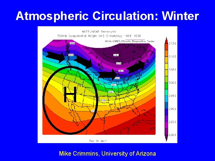 Atmospheric Circulation: Winter H Mike Crimmins, University of Arizona 