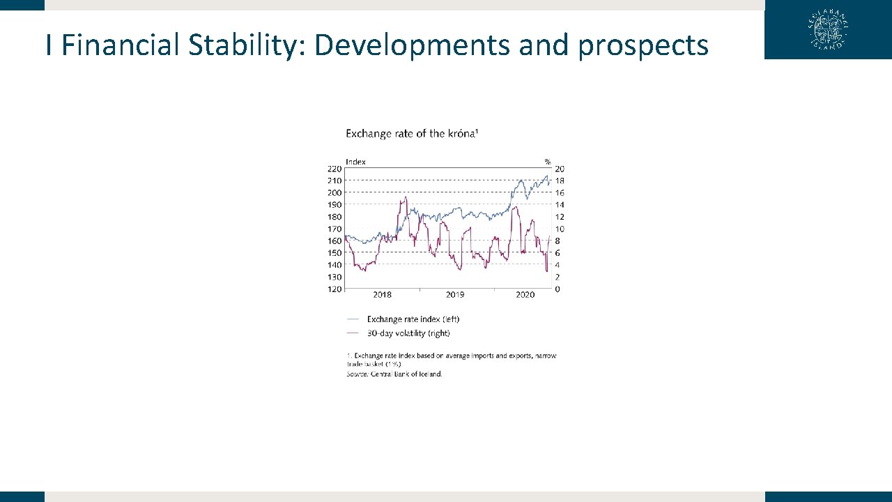 I Financial Stability: Developments and prospects 