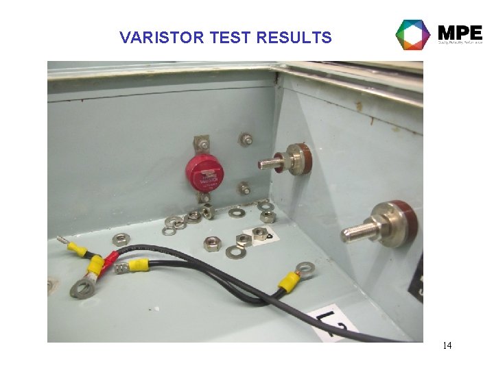 VARISTOR TEST RESULTS 14 