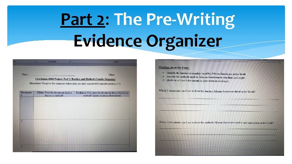 Part 2: The Pre-Writing Evidence Organizer 