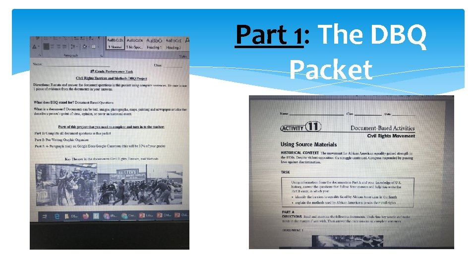 Part 1: The DBQ Packet 