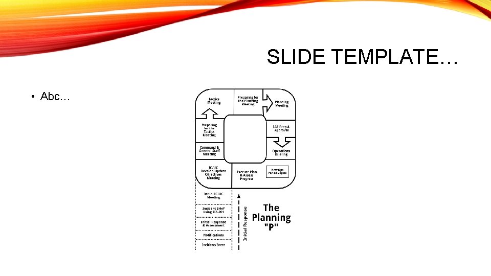 SLIDE TEMPLATE… • Abc… 
