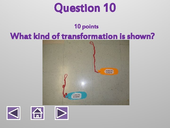 Question 10 10 points What kind of transformation is shown? 