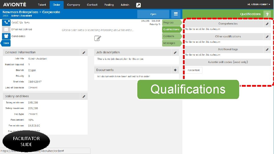 Qualifications FACILITATOR SLIDE 