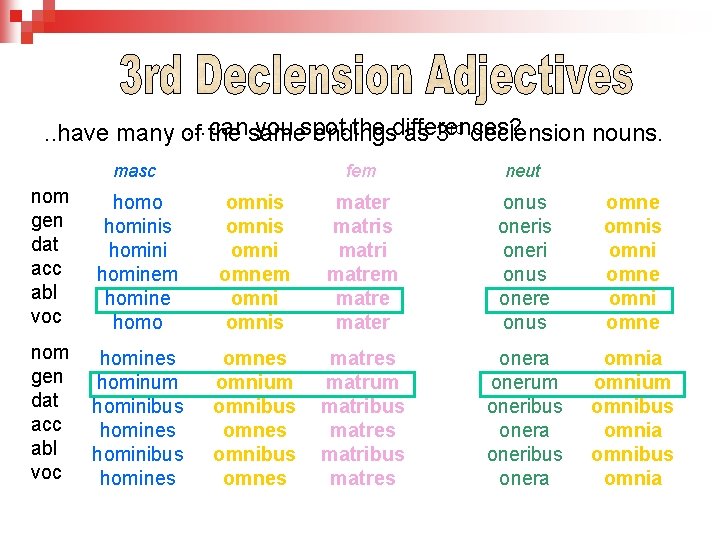 …can you spot the differences? . . have many of the same endings as
