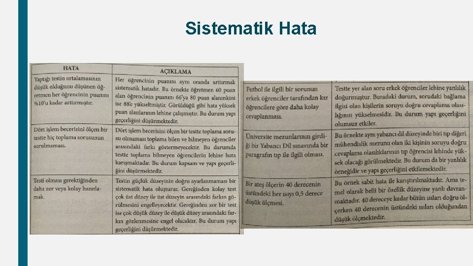 Sistematik Hata 