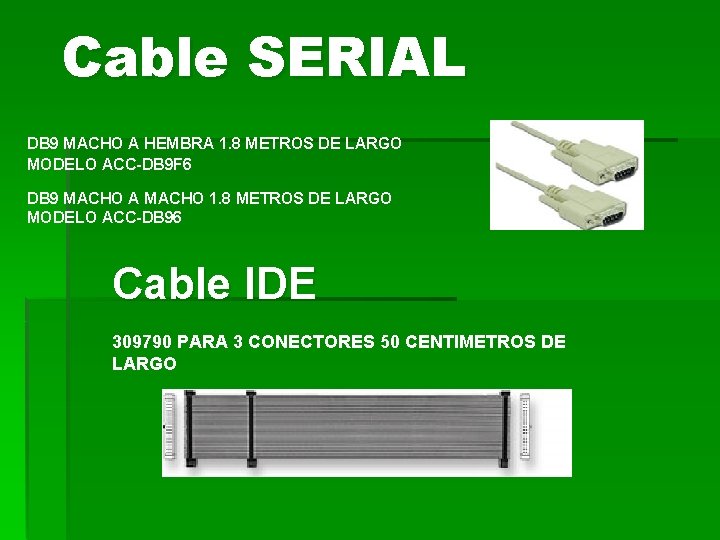 Cable SERIAL DB 9 MACHO A HEMBRA 1. 8 METROS DE LARGO MODELO ACC-DB