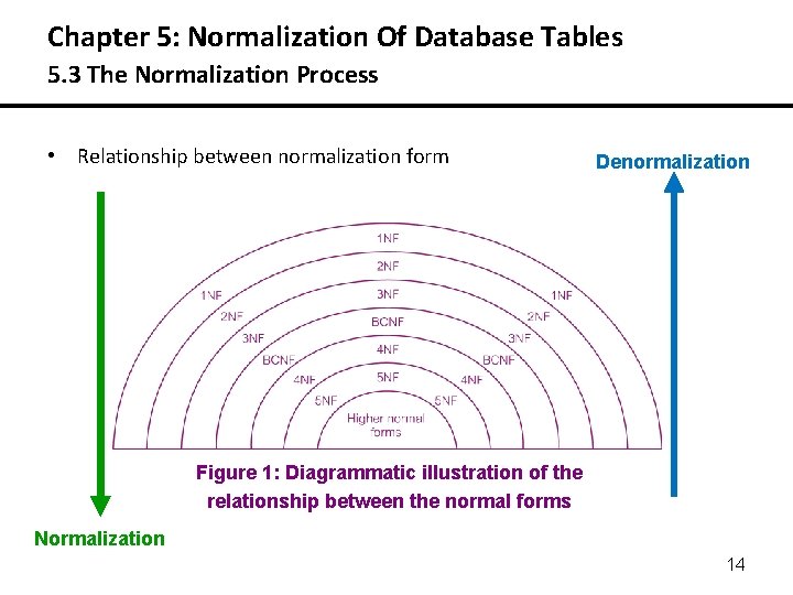 Chapter 5: Normalization Of Database Tables 5. 3 The Normalization Process • Relationship between