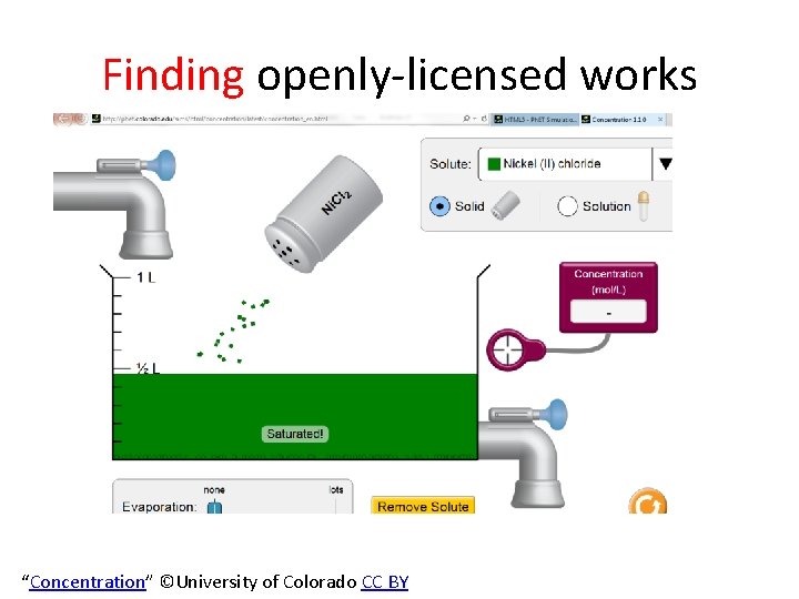 Finding openly-licensed works “Concentration” ©University of Colorado CC BY 