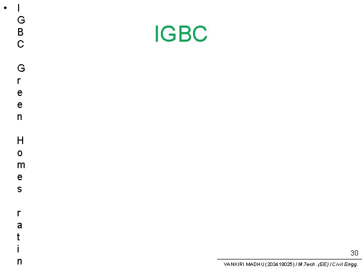  • I G B C IGBC G r e e n H o