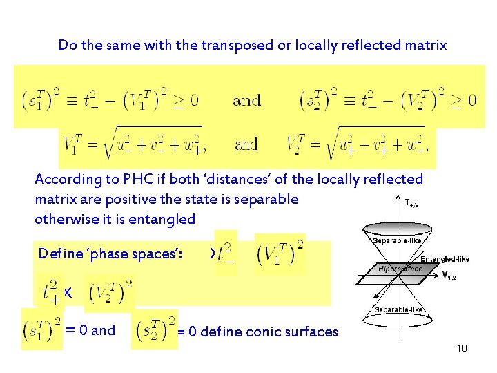 Do the same with the transposed or locally reflected matrix According to PHC if