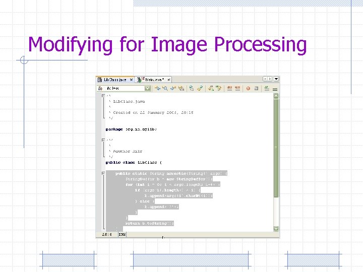 Modifying for Image Processing 