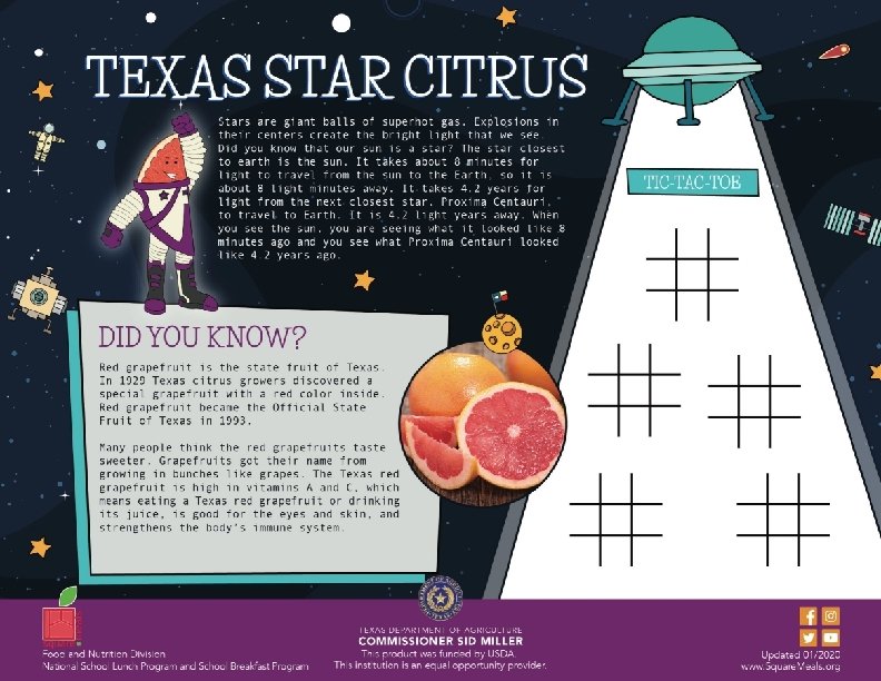 “Texas Star Citrus” Stars are giant balls of superhot gas. Explosions in their centers