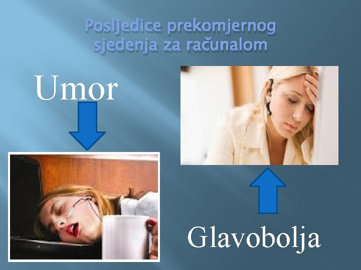 Posljedice prekomjernog sjedenja za računalom Umor Glavobolja 