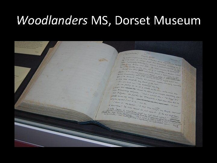 Woodlanders MS, Dorset Museum 