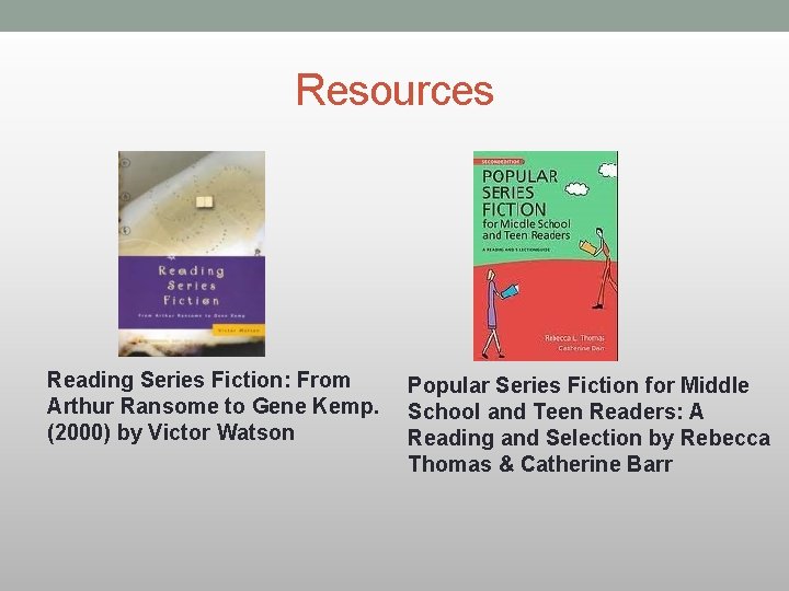 Resources Reading Series Fiction: From Arthur Ransome to Gene Kemp. (2000) by Victor Watson