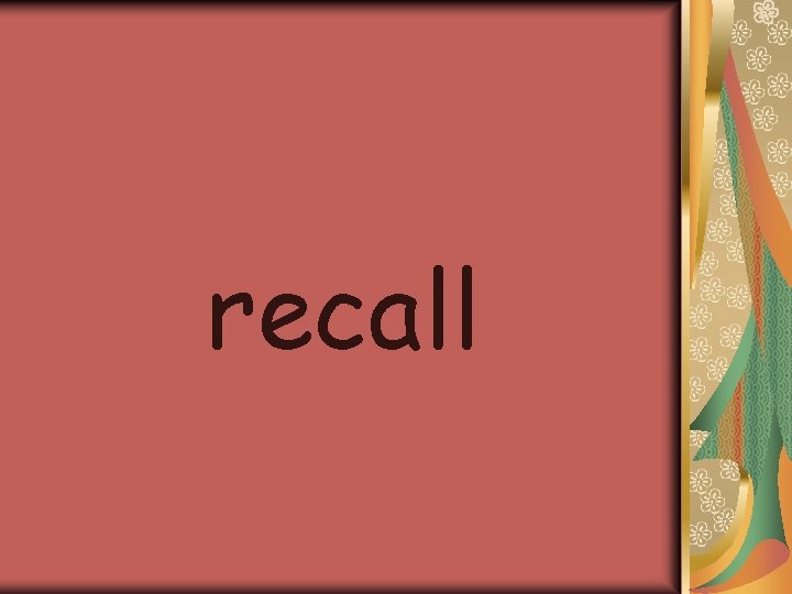 recall 