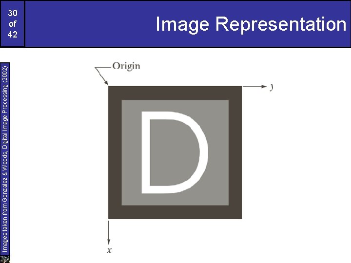 Images taken from Gonzalez & Woods, Digital Image Processing (2002) 30 of 42 Image