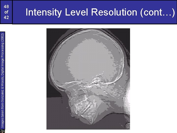 Images taken from Gonzalez & Woods, Digital Image Processing (2002) 48 of 42 Intensity