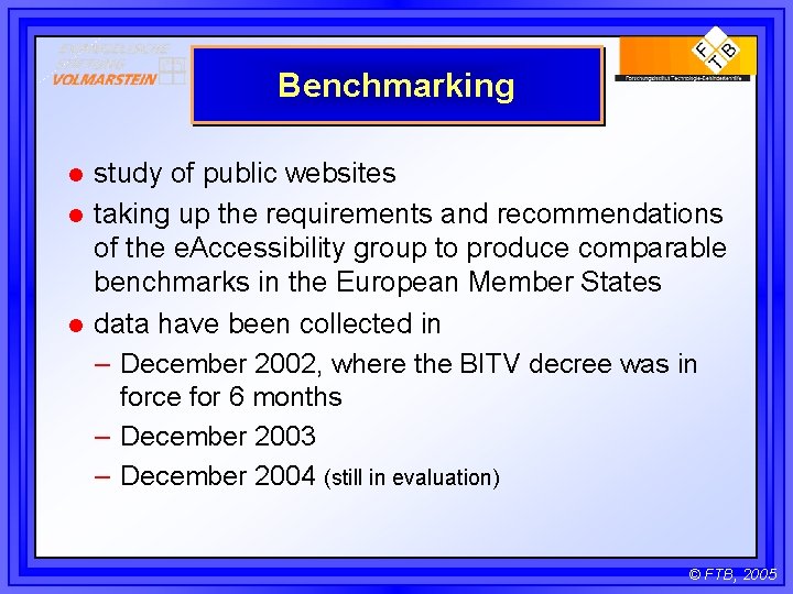 Benchmarking l l l study of public websites taking up the requirements and recommendations