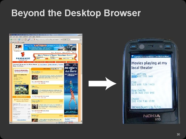 Beyond the Desktop Browser 30 