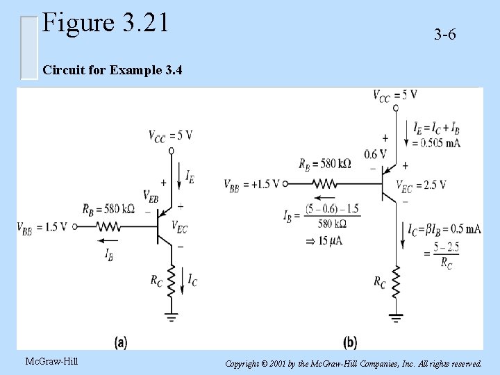 Figure 3. 21 3 -6 Circuit for Example 3. 4 Mc. Graw-Hill Copyright ©