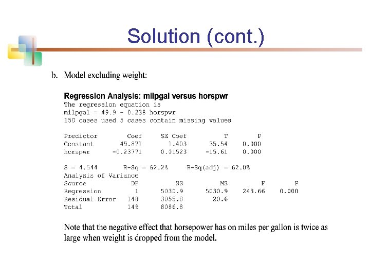Solution (cont. ) 