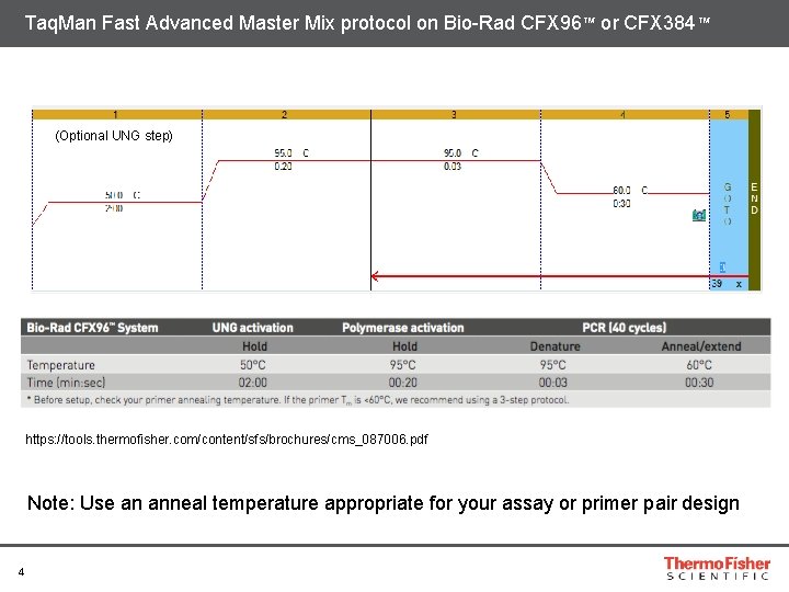 Taq. Man Fast Advanced Master Mix protocol on Bio-Rad CFX 96™ or CFX 384™