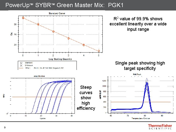 Power. Up™ SYBR™ Green Master Mix: PGK 1 R 2 value of 99. 9%