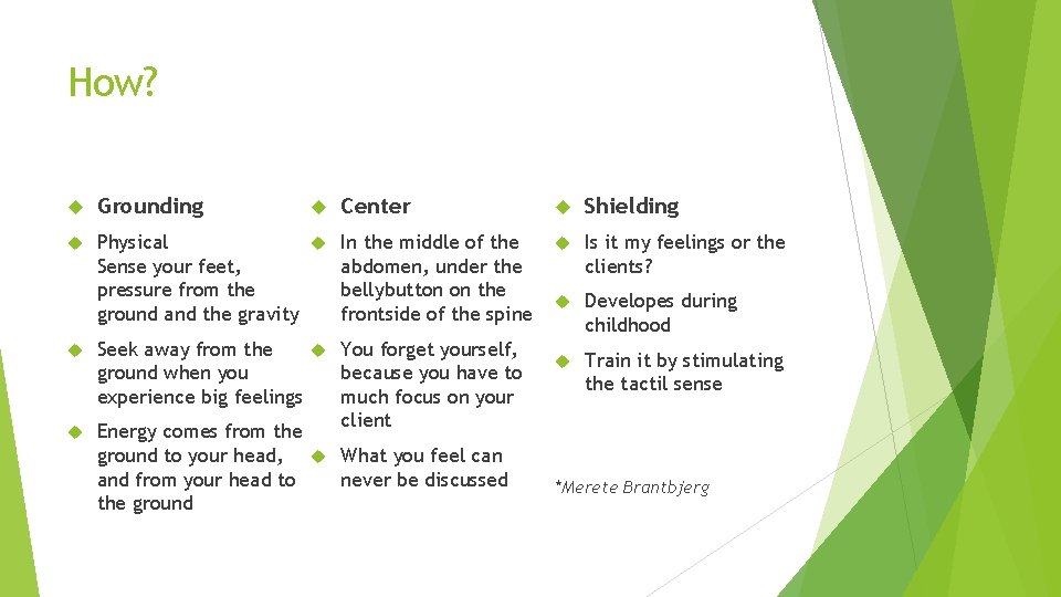 How? Center Grounding In the middle of the Physical abdomen, under the Sense your
