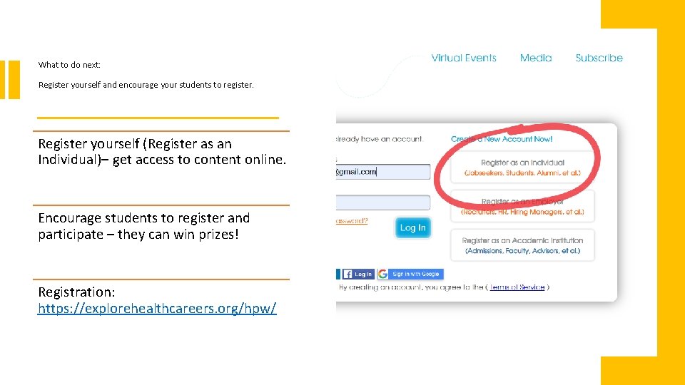 What to do next: Register yourself and encourage your students to register. Register yourself
