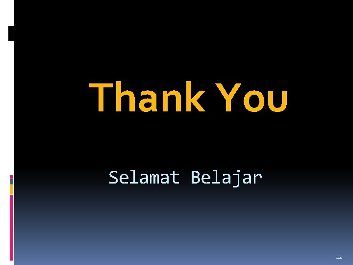 Thank You Selamat Belajar 42 