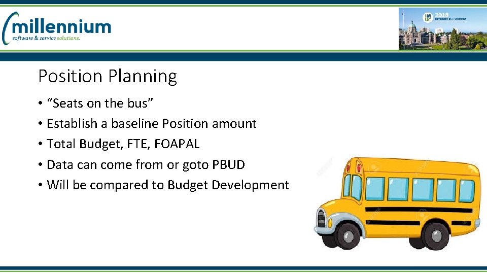 Position Planning • “Seats on the bus” • Establish a baseline Position amount •