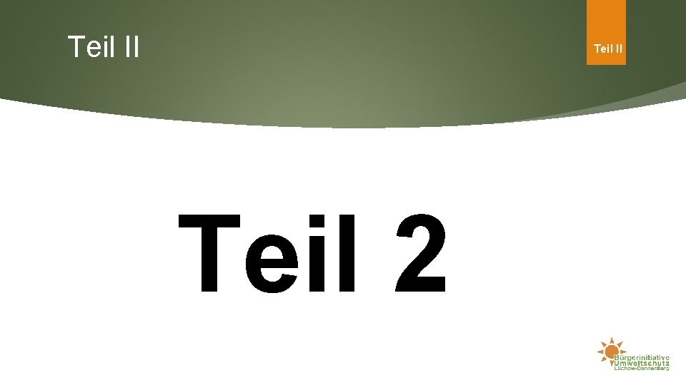 Teil II Teil 2 