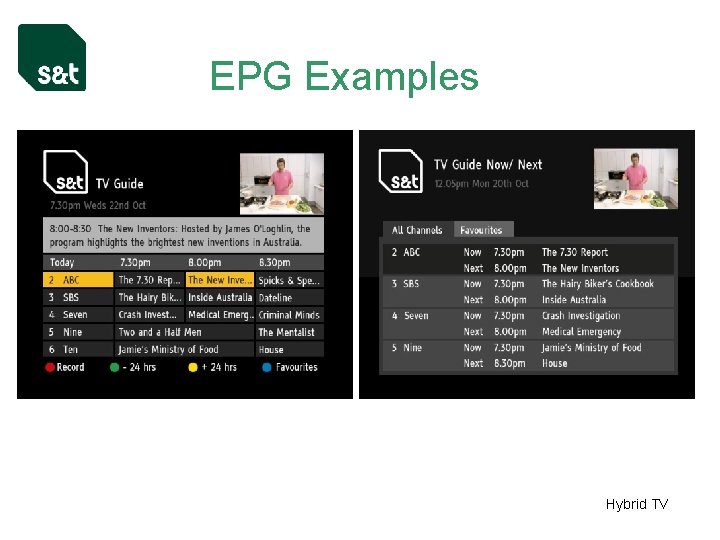 EPG Examples Hybrid TV 