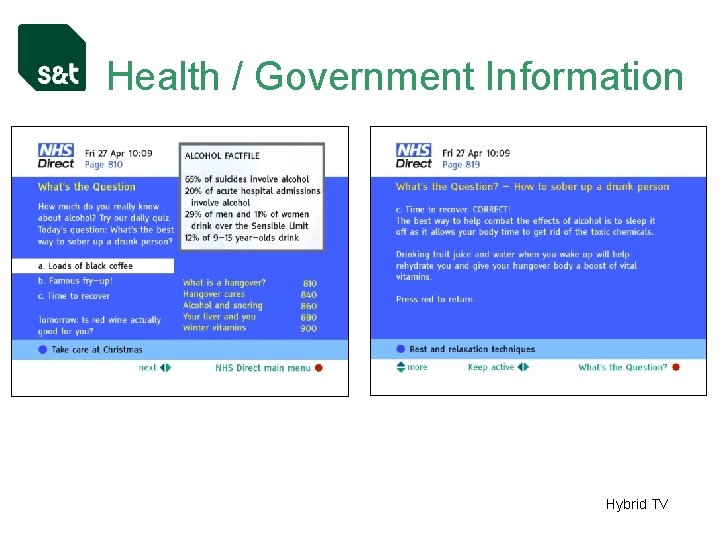 Health / Government Information Hybrid TV 