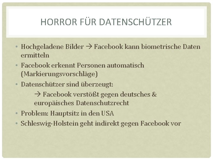 HORROR FÜR DATENSCHÜTZER • Hochgeladene Bilder Facebook kann biometrische Daten ermitteln • Facebook erkennt