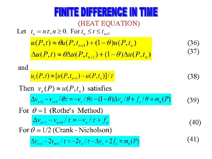 (HEAT EQUATION) (36) (37) and (38) (39) (40) (41) 2021/9/17 51 