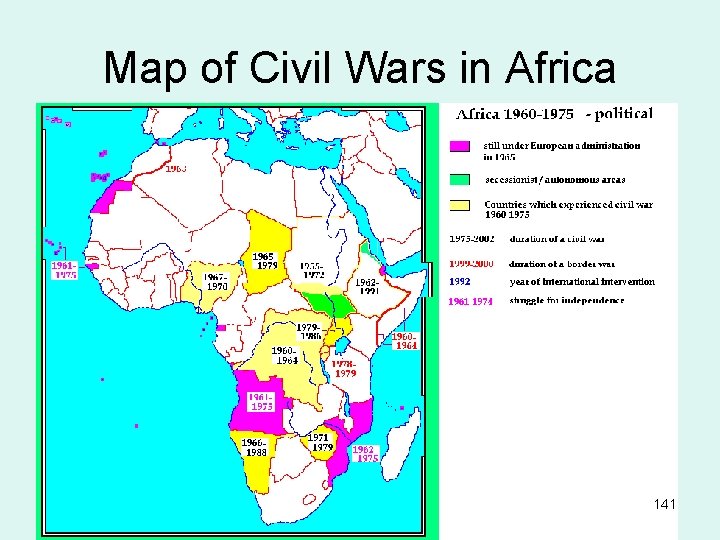 Map of Civil Wars in Africa 141 