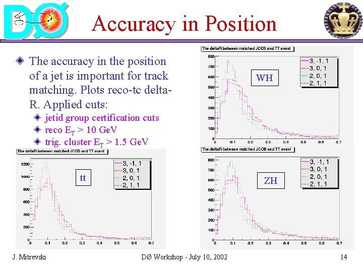 Accuracy in Position The accuracy in the position of a jet is important for Accuracy in Position The accuracy in the position of a jet is important for