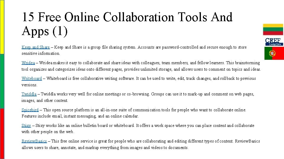 15 Free Online Collaboration Tools And Apps (1) Keep and Share – Keep and