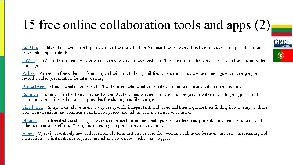 15 free online collaboration tools and apps (2) Edit. Grid – Edit. Grid is